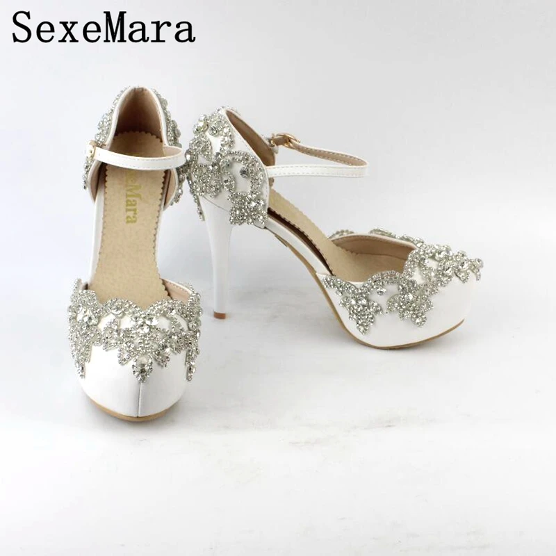 2016 новая коллекция весна лето девушку горный хрусталь высокие каблуки свадебные