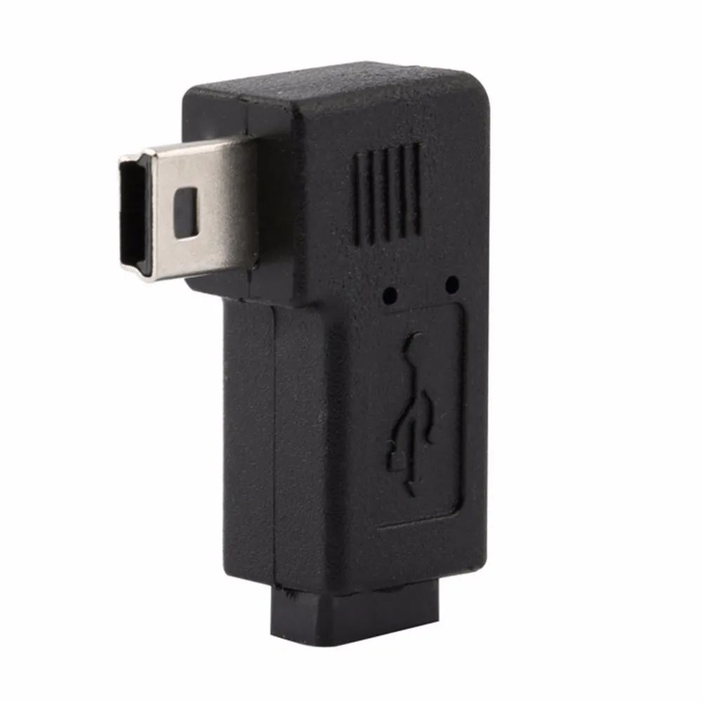 Модный 1 шт. переходник с женского USB Micro 5Pin на Мини Male 90-градусный угол левого