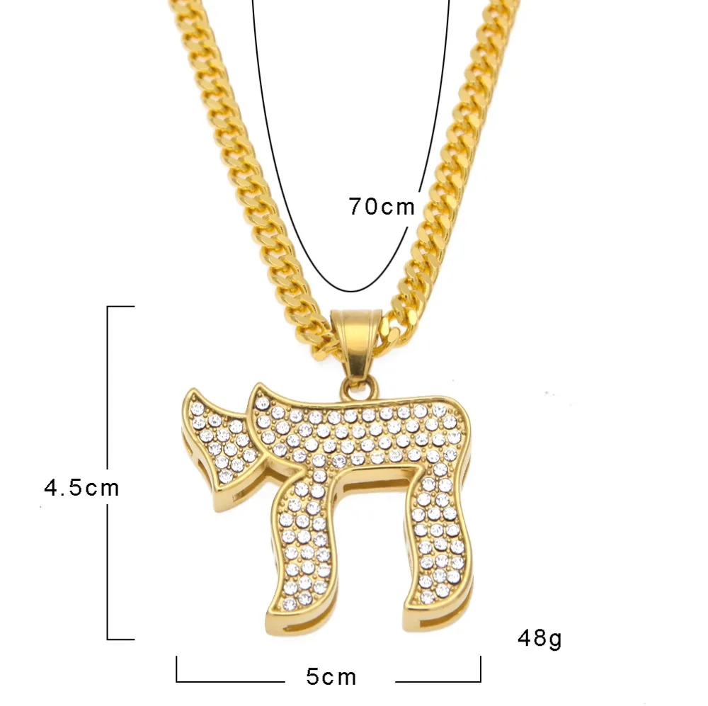 Новый религиозный символ CHAI из нержавеющей стали PI специальное моделирование