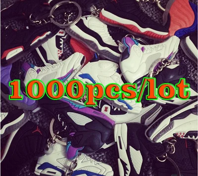 1000pcs pack 100 шт до 10000 шт 466 стилей ПВХ резиновый брелок в форме обуви пластиковый jordan Брелок для обуви jordan Брелок на ключи в виде обуви пользовательские стили - Цвет: 1000pcs pack