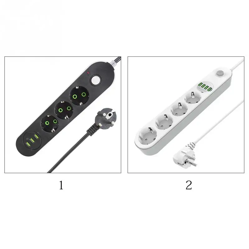 Умная USB Розетка с розеткой, штепсельной вилкой, переключатель перегрузки, защита от перенапряжения с 3/4 розеткой, 3/4 портом, USB зарядное устройство