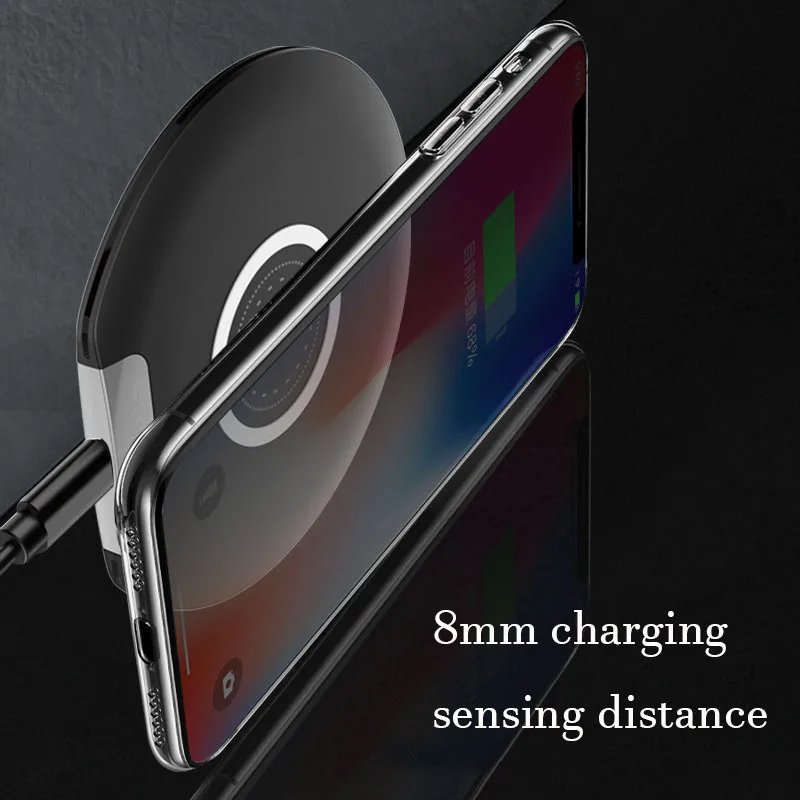 Qi Wireless Charger Pad cargador inalambrico For iphone x xs xr 8 plus huawei mate 20 pro 10w charging for samsung charger s9 s8 | Мобильные