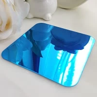 Blue 12 шт. декоративные 3D акриловые зеркальные настенные наклейки в форме Орла для гостиной, детской комнаты, домашний декор, украшение на холодильник R303 - Цвет: Blue