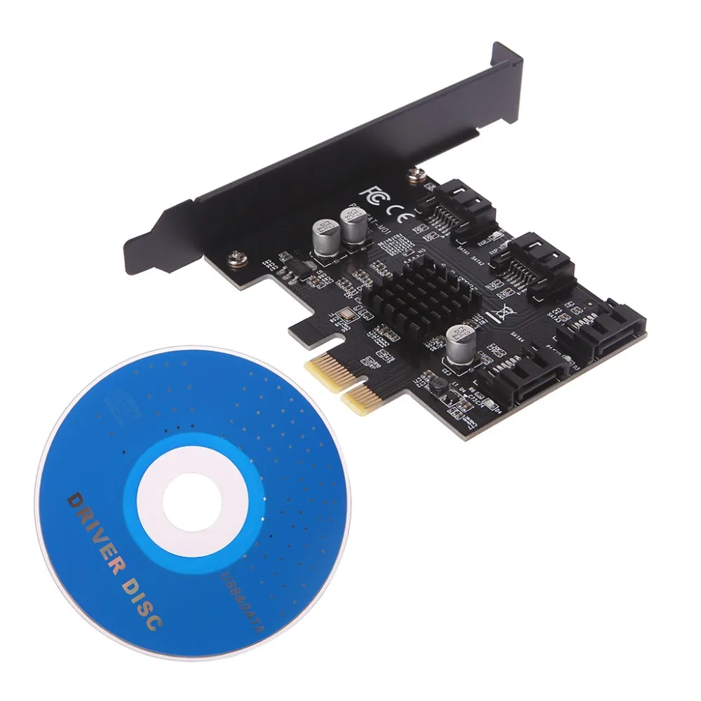 Смарт контроллер PCI Express с 1 по 4 портами Sata 3 0 6G Marvel 88SE9215|Платы расширения| |