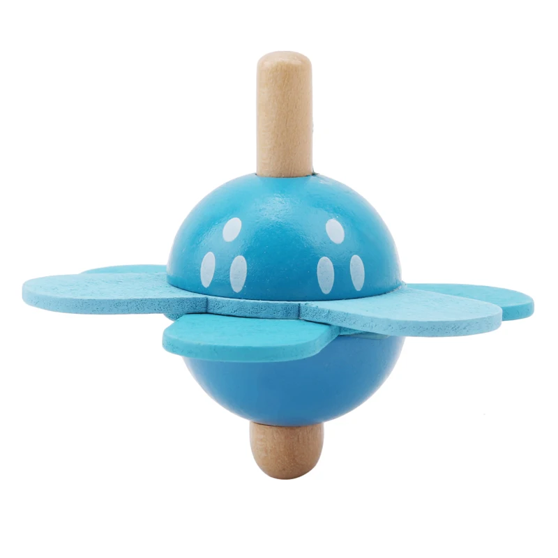 Детские Классические игрушки с цветочным деревянным спиннингом традиционные