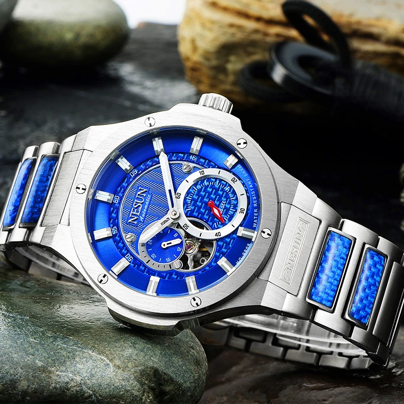 Часы наручные NESUN Мужские механические креативные автоматические брендовые