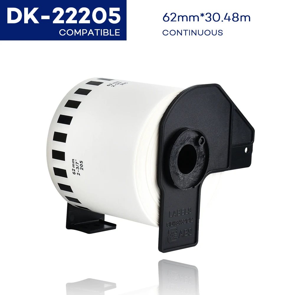 Совместимые Этикетки CIDY для Brother совместимы с 22205 DK22205 DK205 непрерывные Бумажные