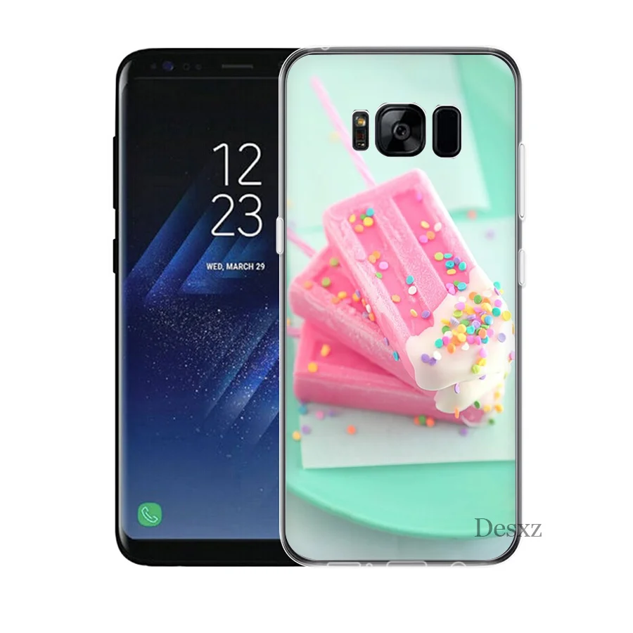 Чехол для Samsung A10 A20 A30 A40 A50 A60 A70 A9 A7 A5 A6 A8 Plus розовый сердечко десерт мороженое