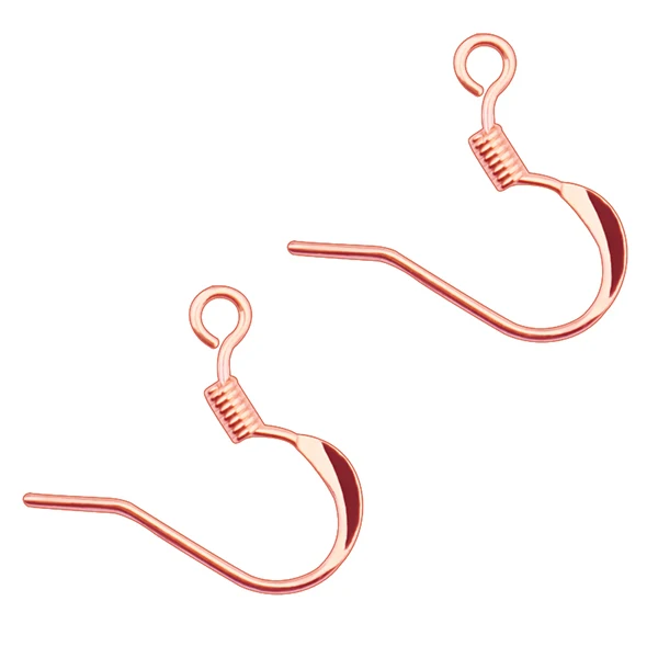Rose gold 50 шт., Новое поступление, пружинный ушной крючок(сохраняет цвет, розовое золото/родий, серебро, Открытый круг, серьги, часть, круглая линия, сделай сам, ювелирная маркировка - Цвет: Rose gold