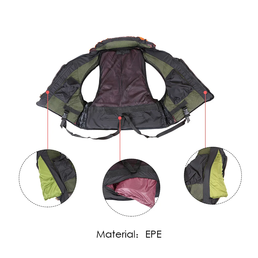 Спасательный жилет из полиэстера размер L XXL для рыбалки водного спорта каякинга