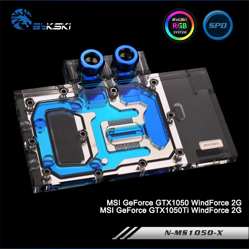 Bykski N MS1050 X полное покрытие видеокарты водяного охлаждения блок RGB/RBW для MSI GeForce