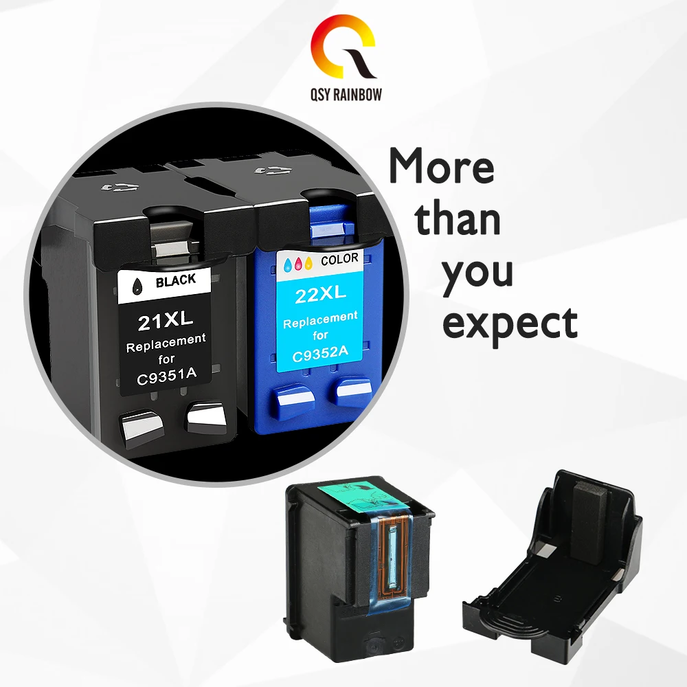 Замена чернильного картриджа QSYRAINBOW для hp deskjet f380 HP21 21xl Deskjet F380 F2180 F2280 F4180 F4100 F2100 F2200
