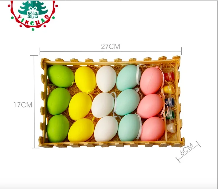 15 шт смешанные цвета Пластиковые Висячие пасхальные яйца пасхальное украшение
