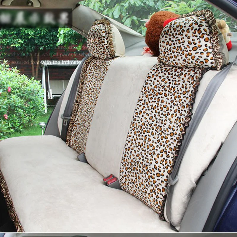 19 шт. женские чехлы на сиденья автомобиля с леопардовым принтом|seat cover set|auto seat setlace