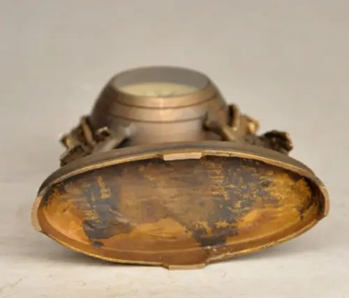 Изящные Китайские коллекционные Украшенные медные часы с двумя ангелами