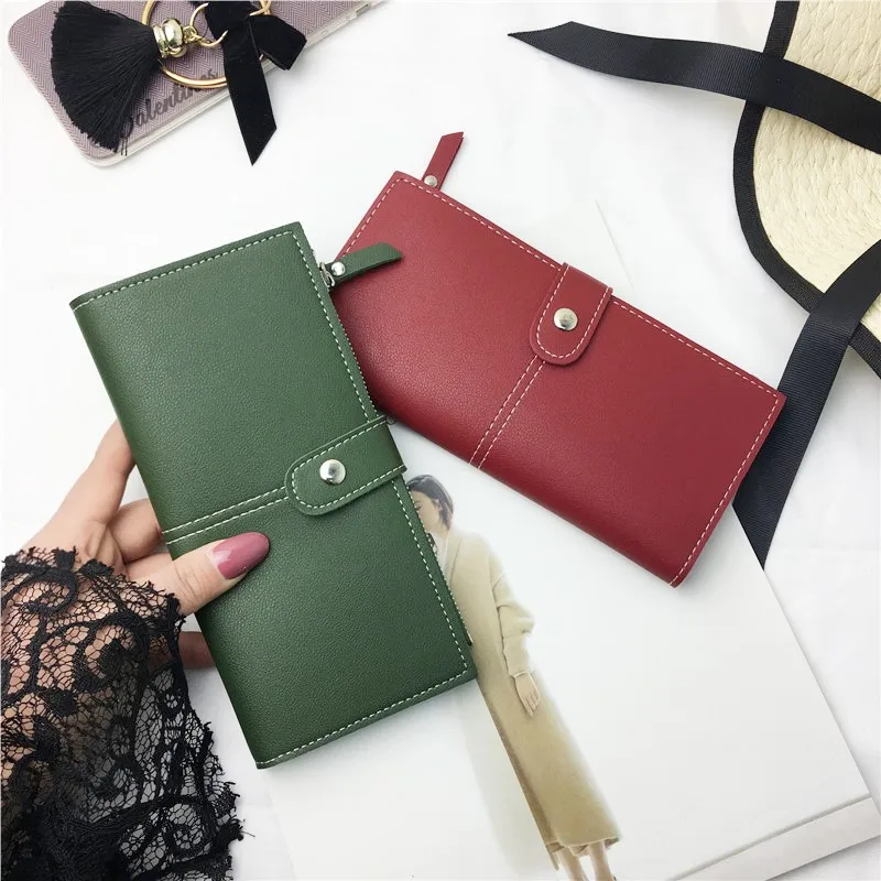 Роскошный кошелек тонкий женский фирменный дизайн высококачественный клатч из