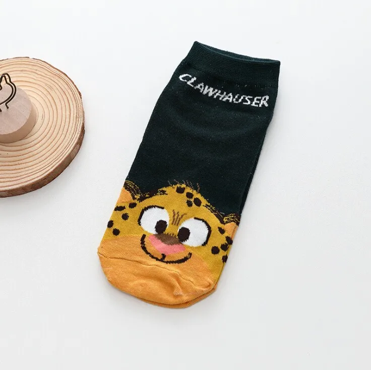 Новые милые женские носки с рисунками животных Джуди кролик Ник стежка Clawhauser Mr. Q