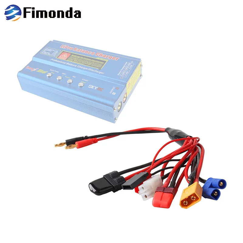 

Fimonda 8 in1 Charger Plug Wire Set JST XT60 EC3 FUTABA TAMIYA T TRX Plug for SKYRC IMAX B6 B6AC Balance Charger Adapter Cable