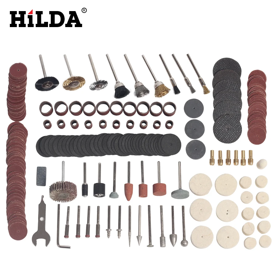 Набор аксессуаров HILDA 264 шт./компл. для вращающегося инструмента Dremel подходит
