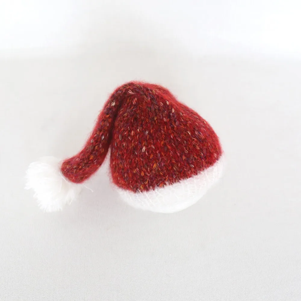 Точек сонный капота для новорожденных белый пушистый свитер вязаная шапка из