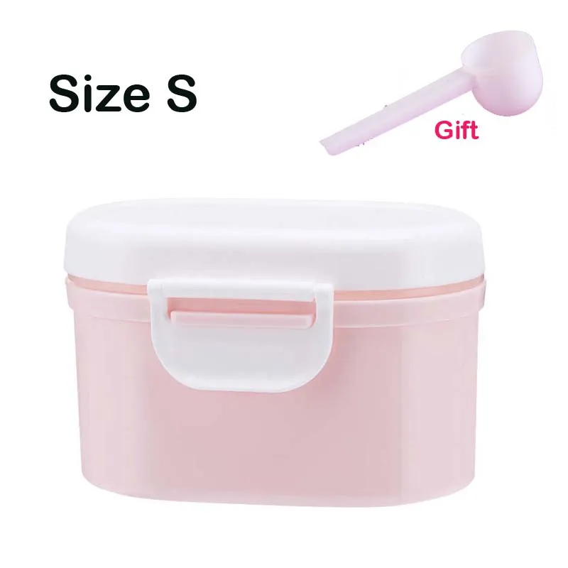 Pink Size S Контейнер для детского питания коробка портативная коробка для мелочей коробка для сухого молока Органайзер контейнер коробка для приема Подарочный чехол - Color: Pink Size S