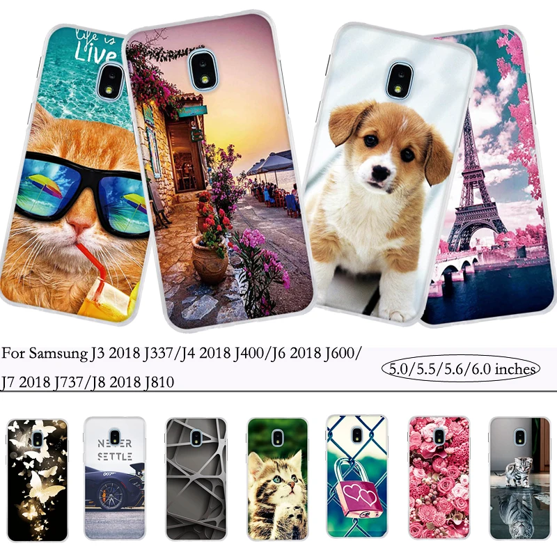 Чехол для Samsung J3 J4 J6 2018 J337 J400 J600 мягкий чехол из ТПУ чехлы J7 J8 J737 J810 сумки|Бамперы| |