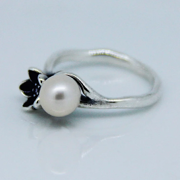 Кольца с сверкающим бантом кольца Цветами 100% Аутентичное серебро 925 пробы модные