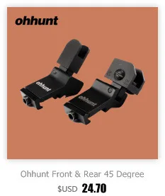 Ohhunt Охота AR 15 M16 передний задний прицел набор быстрого перехода полимер флип-вверх прицелы с Пикатинни рельс для 1913 поручней