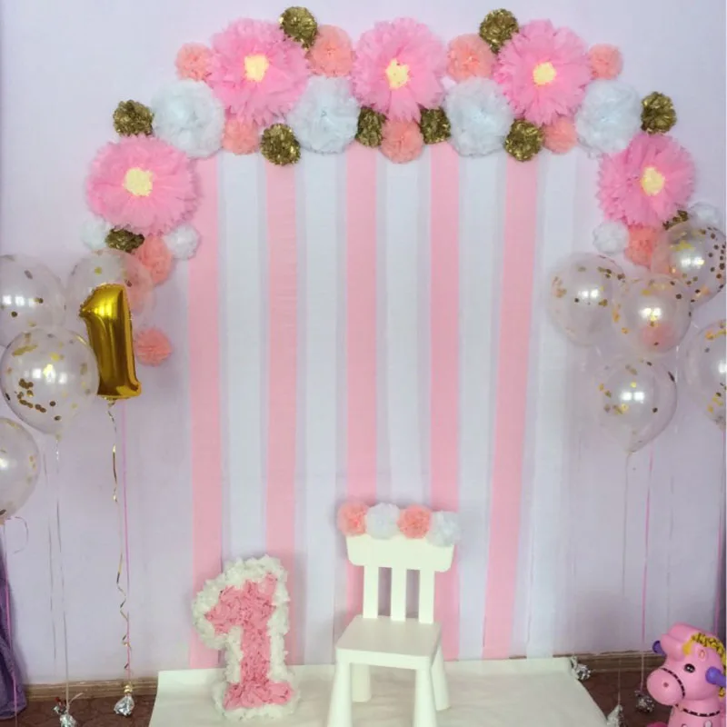 10 шт помпоны из бумаги салфеток шарики искусственный цветок свадебное подвесное