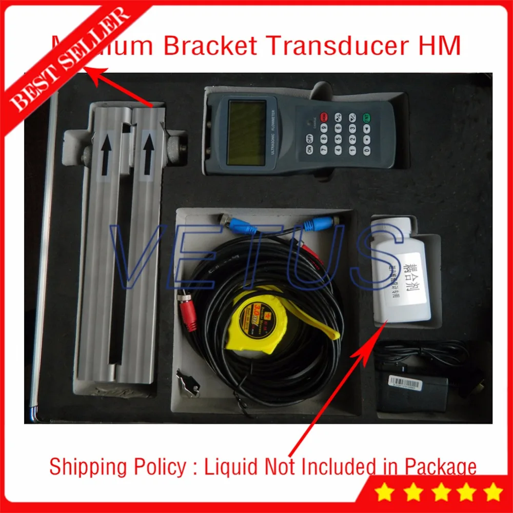 

TDS-100H Handheld Ultrasonic Flowmeter Medium Bracket Transducer HM DN50mm-DN700mm Liquid Flow Meter