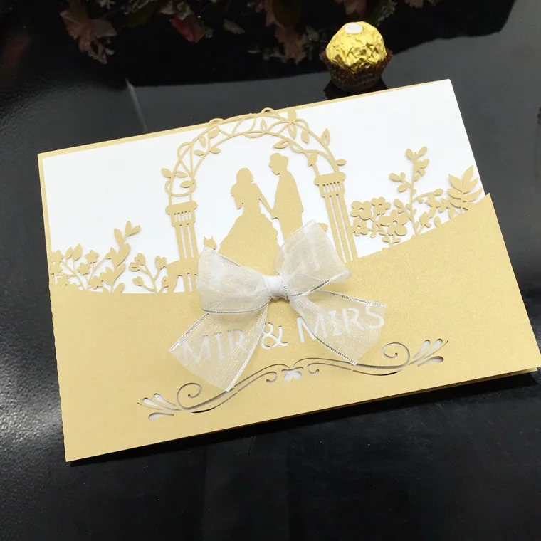 200 шт. пригласительные открытки для жениха и невесты с лазерной резкой | Дом сад