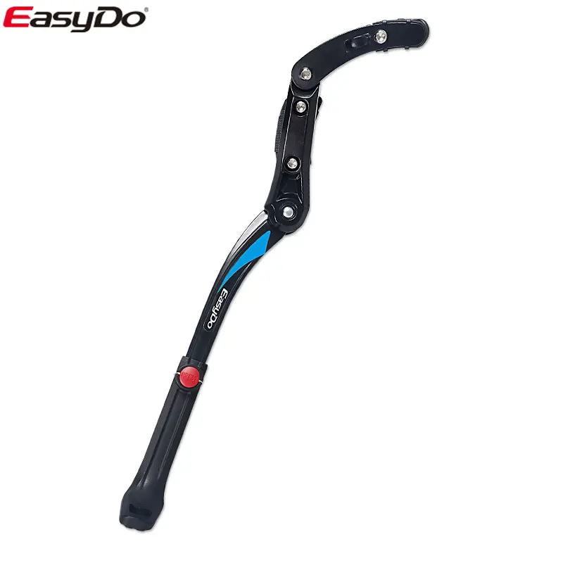 Easydo велосипед kickstand сплав 2"-29" MTB горный велосипед рама боковой удар поддержка 26-33 см Регулировка цикла парковка стойка KA56 KA56L - Цвет: KA56 Black Blue