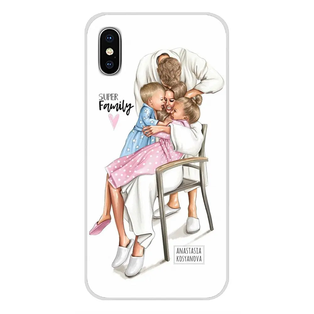 Аксессуары для маленькой мамы и дочки чехлы телефонов Samsung Galaxy A3 A5 A7 J1 J2 J3 J5 J7 2015 2016