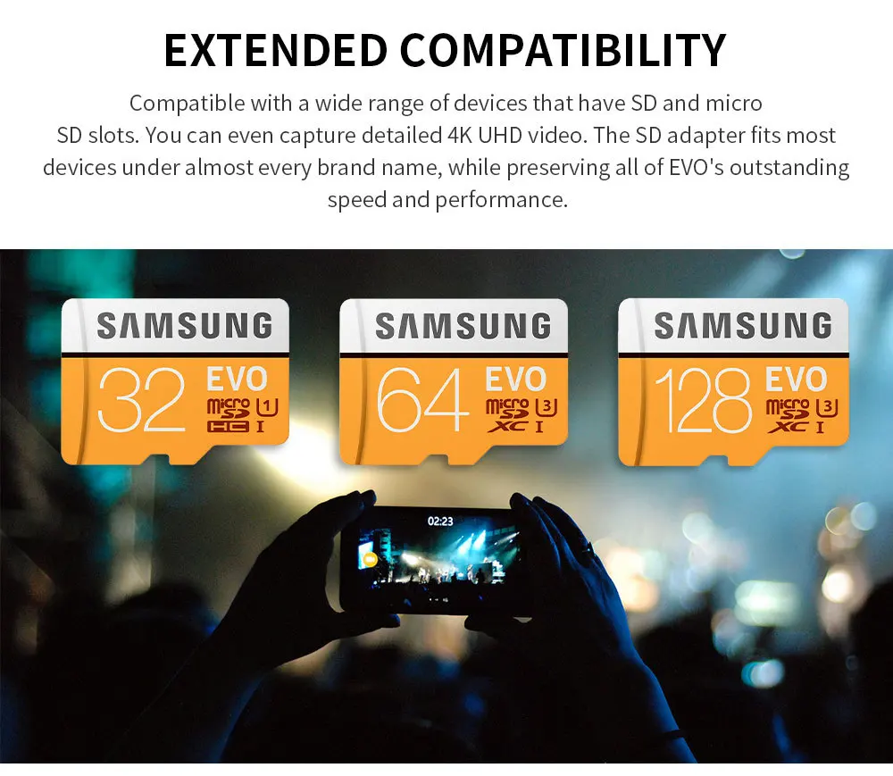 Карта памяти Micro SD SAMSUNG 32G 64G 128G 256 MicroSD карты SDHC SDXC Max 95Ms EVO 32GB 64GB C10 TF Транс флэш-карта Micro