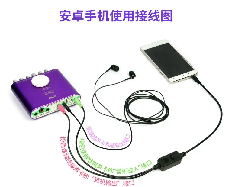 XOX K10 USB звуковая карта с XOX MA2 Live Stream Cable Adapter Combo