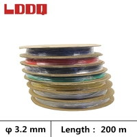 lddq 200m heat shrink tube adhesive with glue 31 wire wrap cable sleeve dia 3 2mm shrinkable tubing waterproof makaron kablo