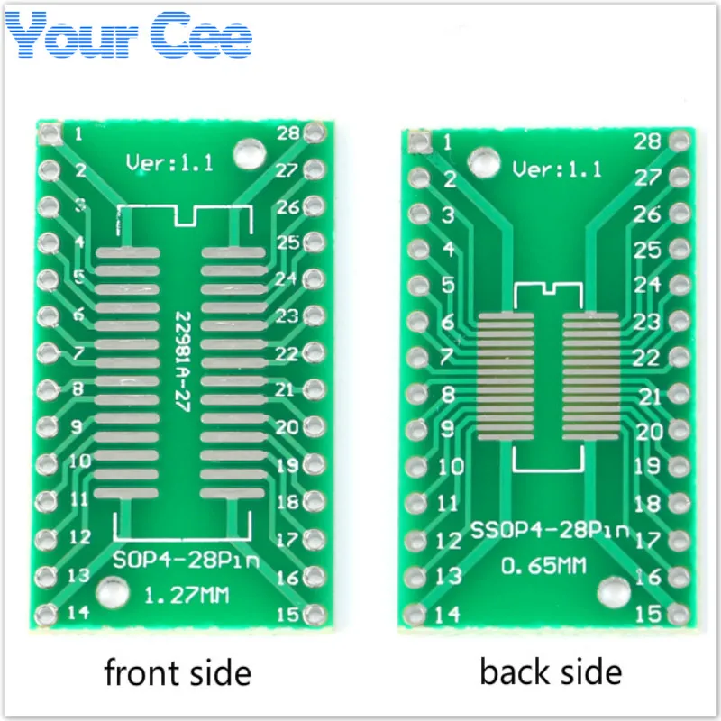 20 шт SOP28 к DIP28 адаптер конвертер печатная плата SSOP28 TSSOP28 0 65 мм 1 27 до 2 54 Pinboard SMD для DIP