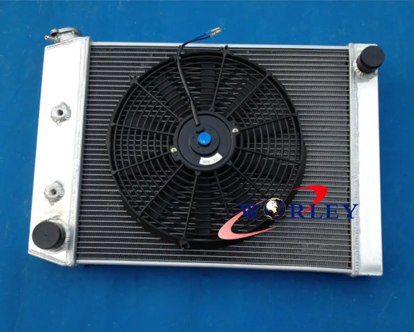 

Aluminum Radiator & 14''Fan For ForD Cortina 6 cylinder TC TD TE TF 1972-1982 AT