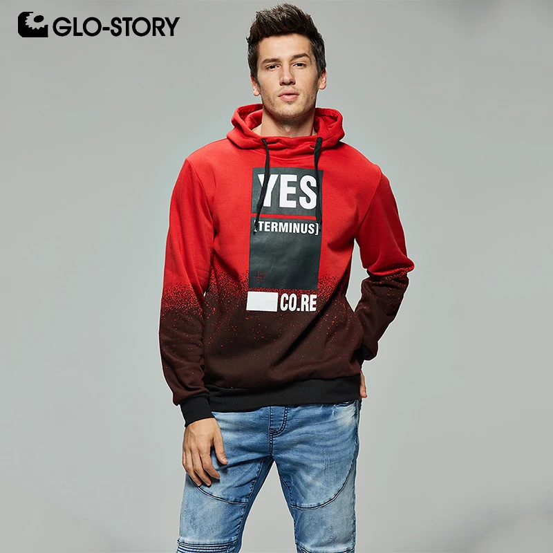 GLO STORY отправлено из европейских мужчин 2019 да письмо пуловер толстовка с