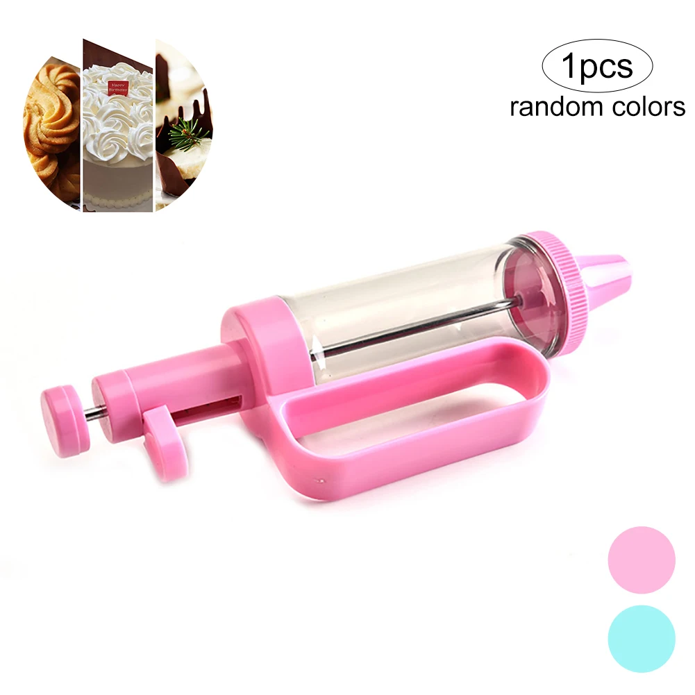 1Pc Dessert Decorator Cake Decorating Tool Icing Nozzles Piping Syringe Cookie Tool(Color Random |