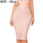 WillBeNice 2019 новая сексуальная облегающая юбка-карандаш, полосатая обтягивающая юбка до колена, Женская эластичная обтягивающая юбка оптом