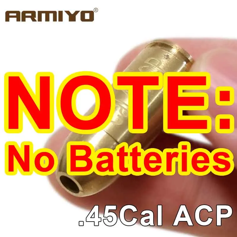 No Batteries Armiyo красный лазерный кал:. 45 ACP 12 мм x 31,2 мм патрон для стрельбы пистолет с отверстием для прицела ручной пистолет с оптическим лазером - Цвет: No Batteries