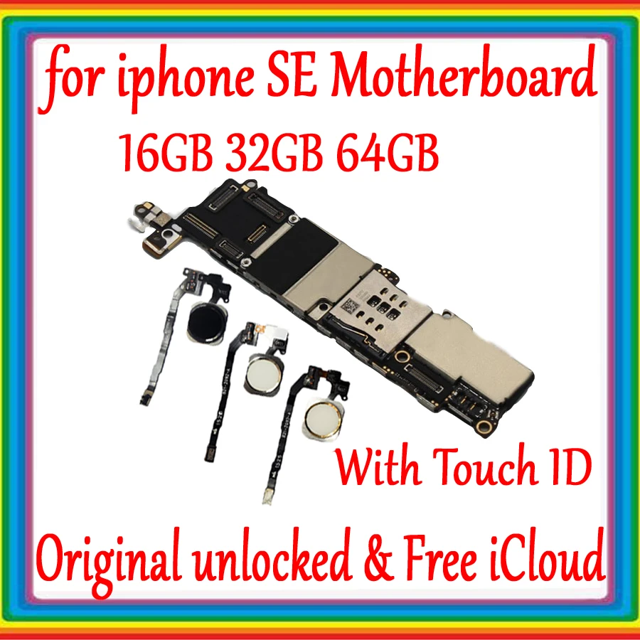 Заводская разблокированная материнская плата для iphone SE с Touch ID/без отпечатков