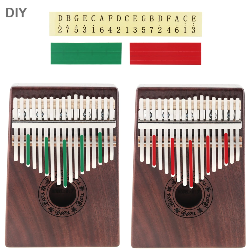 17 клавиш Kalimba одноплатный красное дерево палец пианино Mbira мини-клавиатура музыкальный инструмент с полными аксессуарами