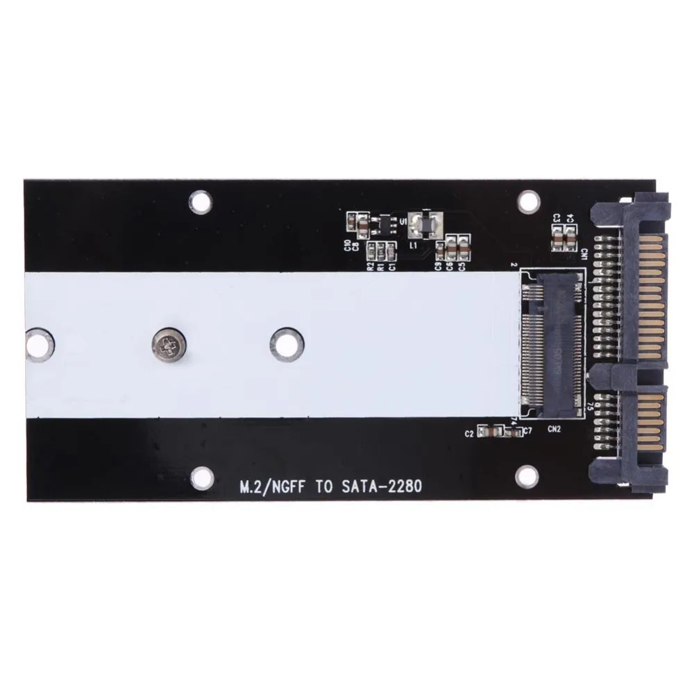 B Ключ M.2 NGFF SSD 2," SATA конвертер адаптер карты для 2230/2242/2260/2280 SSD коробка с металлической чехол NGFF M.2 адаптер