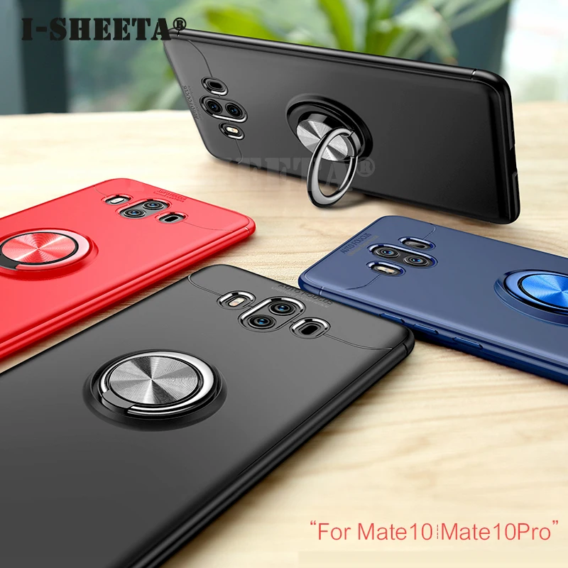 360 Magnetic Finger Ring Stand Holder Case For Huawei Mate 9 10 20 Pro Slim Matte Soft TPU Cover Lite X |