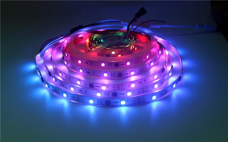 DC 12 V 5050 SMD умная ИС(интеграционная схема) Светодиодные ленты светодиодные ленты WS2811 пикселей RGB полный Цвет лента 30 светодиодный s/M Мощность адаптер 14 Комплект поставки пульта дистанционного управления