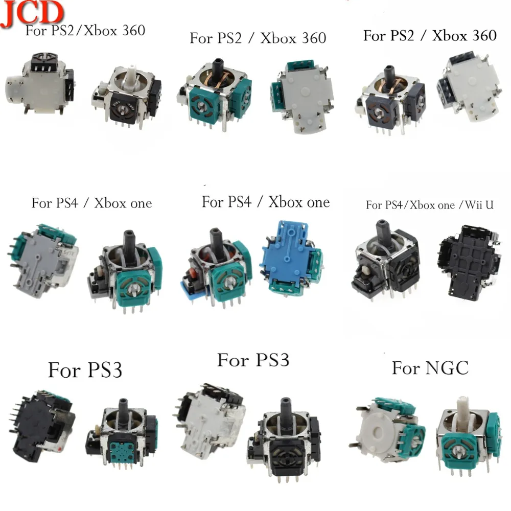 JCD вправо/левый 3D аналогового стика датчик джойстика для Playstation 4 pro PS4 PS2 PS3