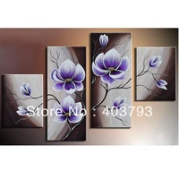 modern abstract oil painting on canvas huge wall art beautiful purple flower home decoration