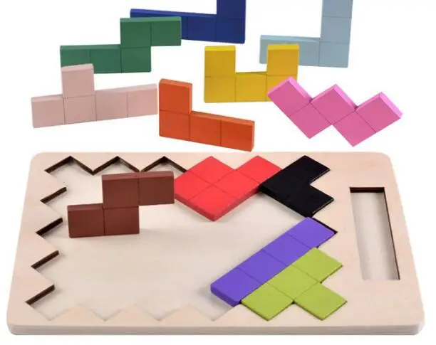 NEW Wooden Tangram Brain Teaser Puzzle Toys Tetris Game Preschool Magination Intellectual Educational Kid Toy Gift | Игрушки и хобби